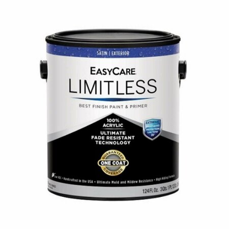 GOURMETGALLEY 1 gal EasyCare Limitless Exterior Latex House Satin Paint & Primer Black GO3866161